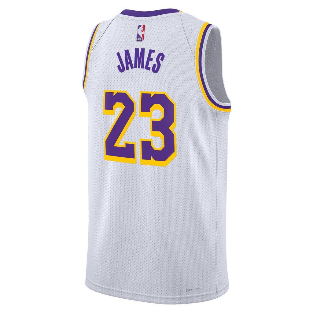 Los Angeles Lakers Association Edition Swingman Jersey - White - Lebron James