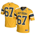 #1 Gold West Virginia Mountaineers Football Jersey