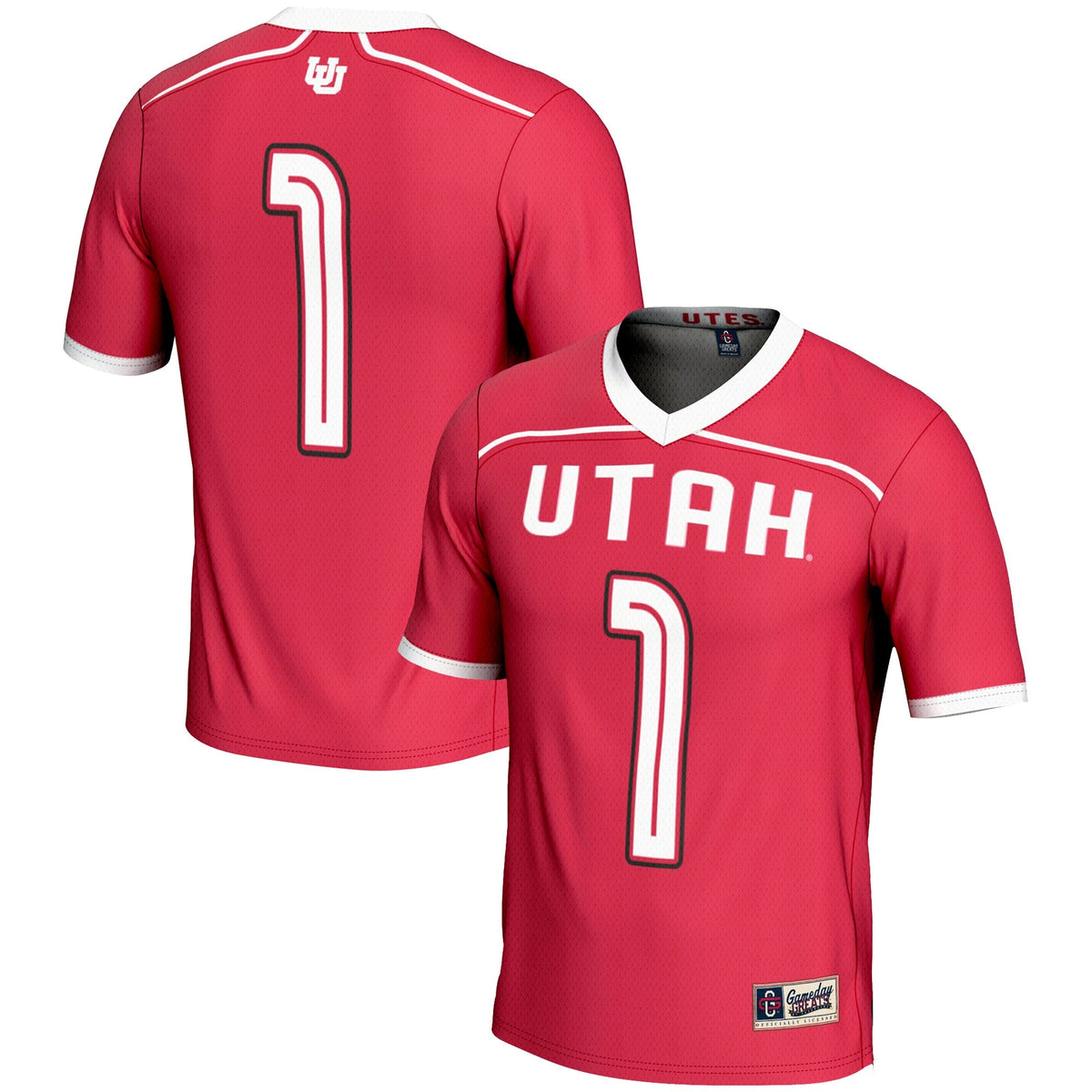 Utah Utes #1 Lightweight Lacrosse Jersey - Red