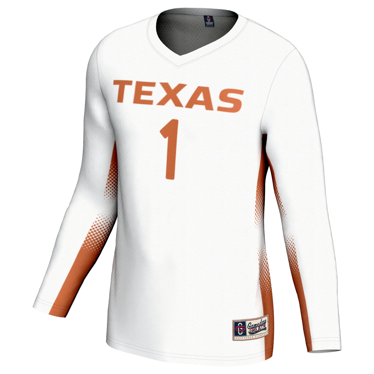 #1 Texas Longhorns Lightweight Volleyball Jersey - White