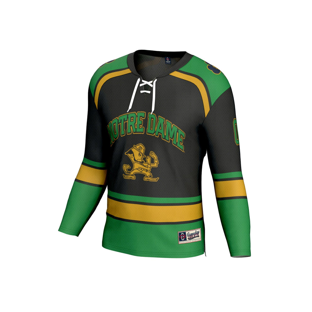Notre Dame Fighting Irish Lightweight Hockey NIL Pick-a-Player Fashion Jersey - Black