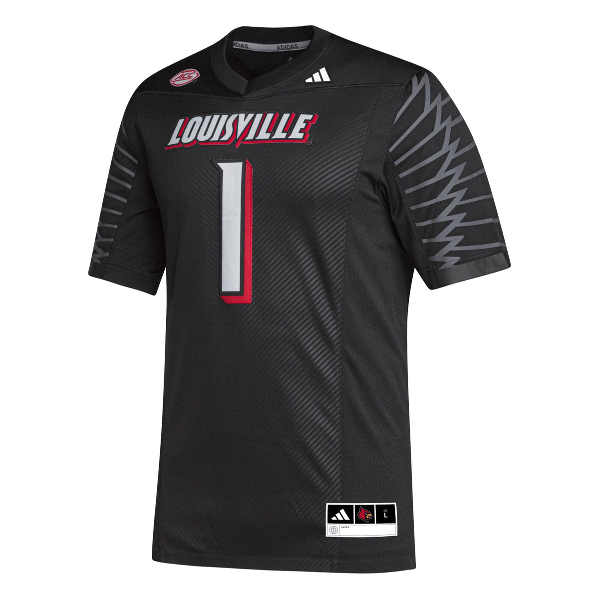 #1 Black Louisville Cardinals Premier Football Jersey