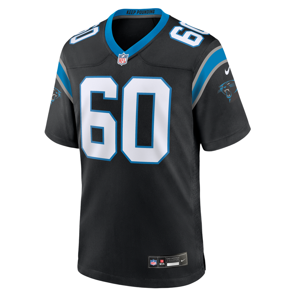 Carolina Panthers Nick Samac Black Team Game Football Jersey