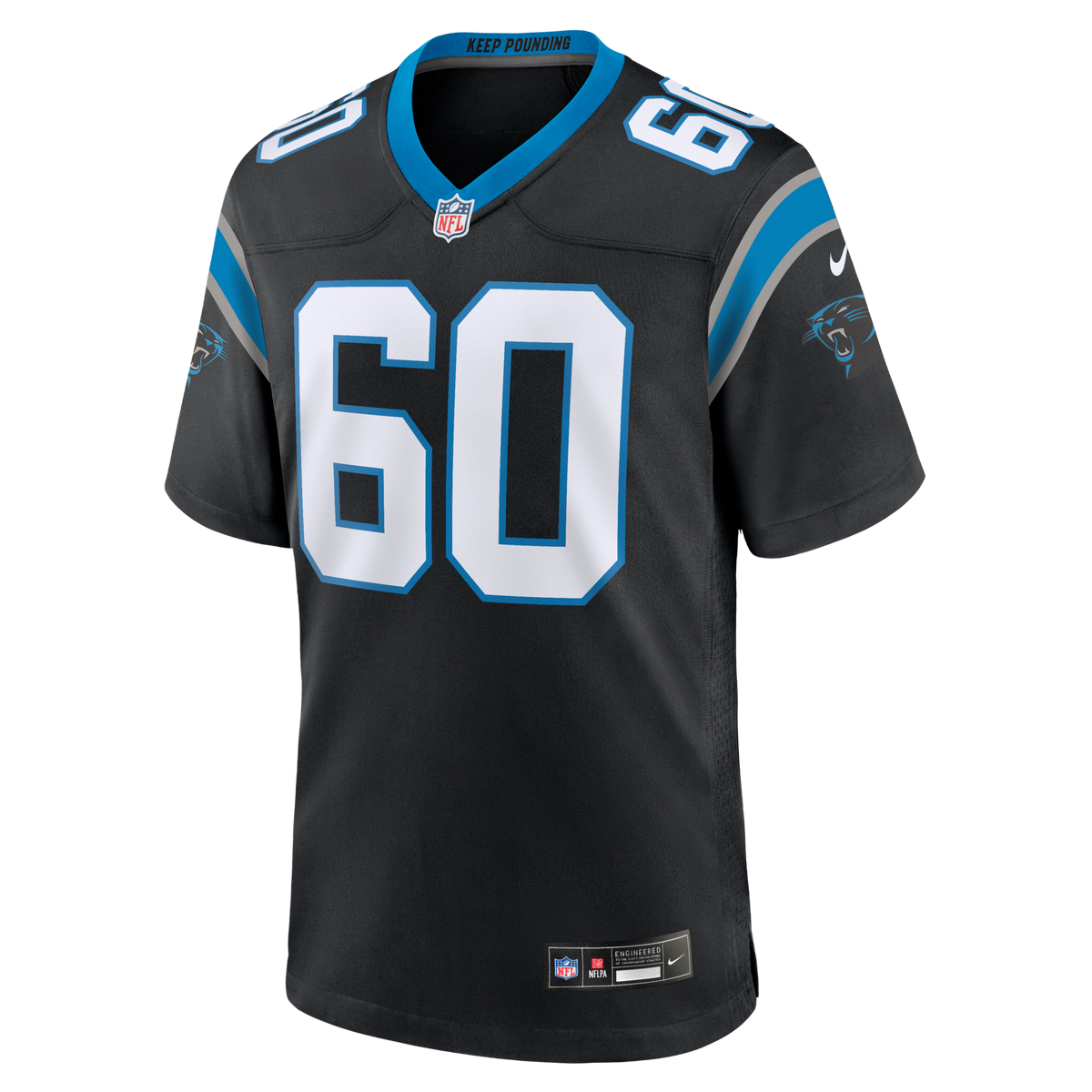 Carolina Panthers Nick Samac Black Team Game Football Jersey