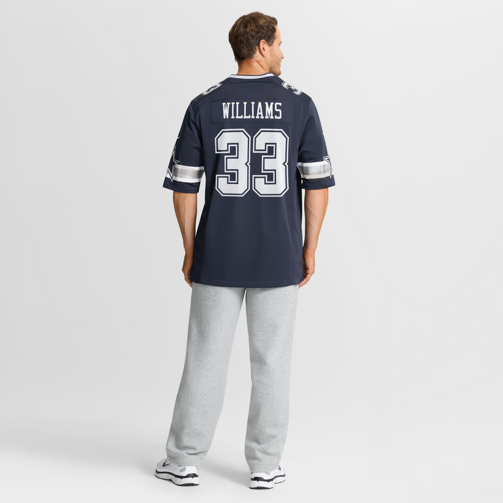 Dallas Cowboys Javonte Williams Navy Team Game Football Jersey