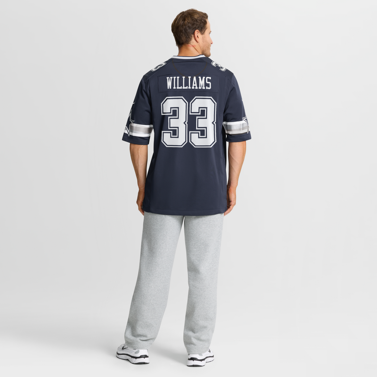 Dallas Cowboys Javonte Williams Navy Team Game Football Jersey