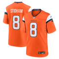 Denver Broncos Jarrett Stidham Orange Team Game Football Jersey