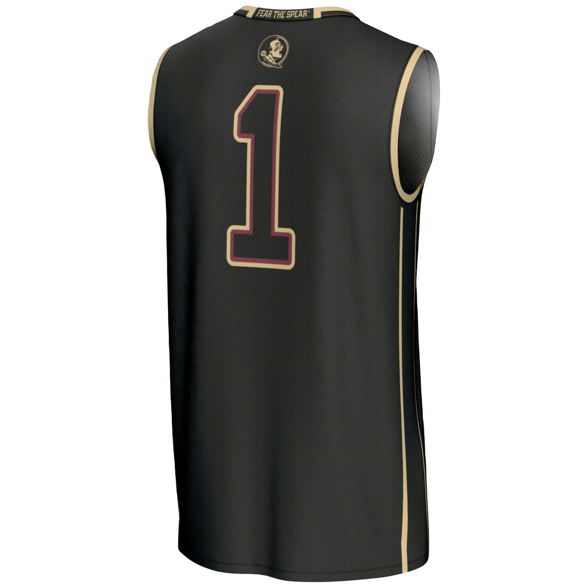 #1 Florida State Seminoles Lightweight Basketball Jersey - Black