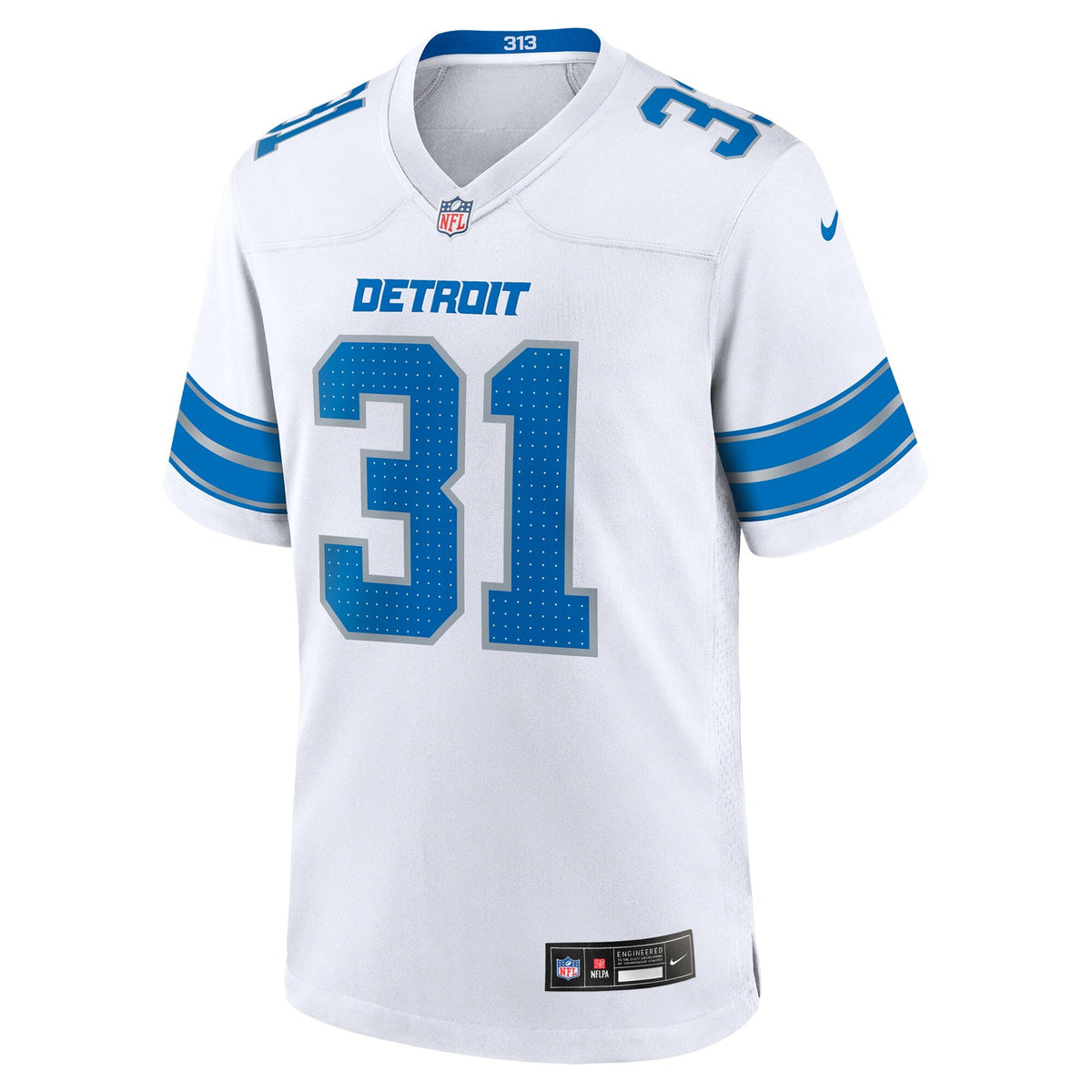 Detroit Lions Kerby Joseph White Game Football Jersey