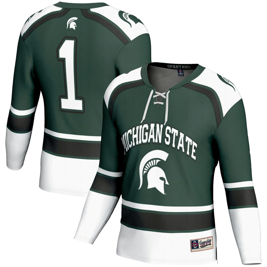 #1 Michigan State Spartans Hockey Jersey - Green