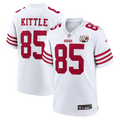 San Francisco 49ers George Kittle White 80th Anniversary Game Football Jersey