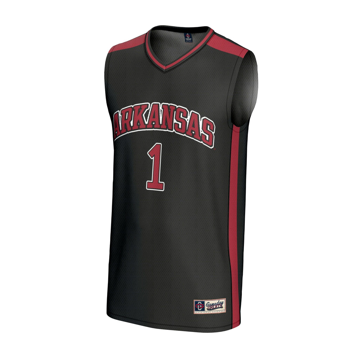 #1 Black Arkansas Razorbacks Lightweight Basketball Fashion Jersey