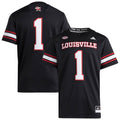 #1 Black Louisville Cardinals Premier Strategy Jersey