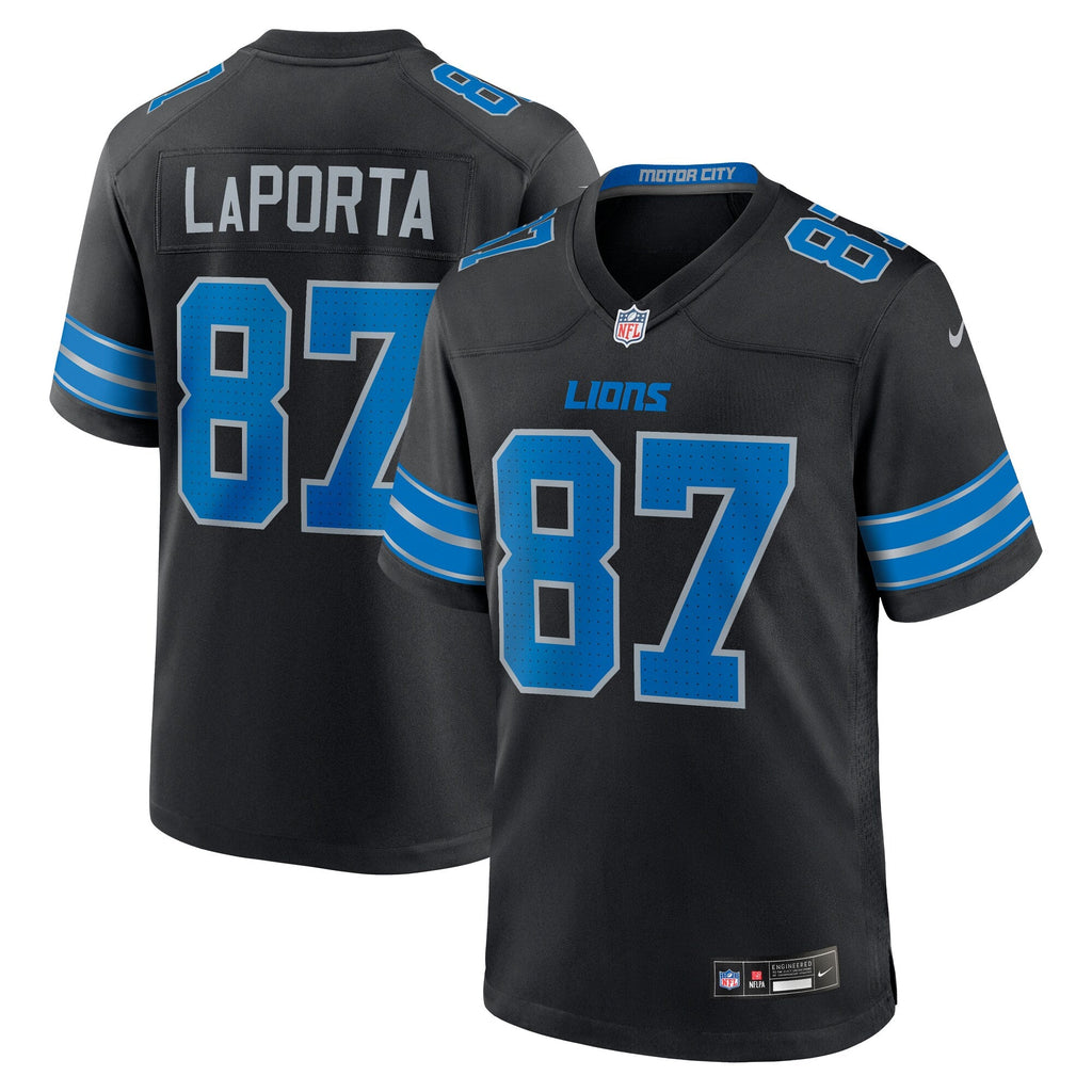 Detroit Lions Sam LaPorta Black 2nd Alternate Game Football Jersey