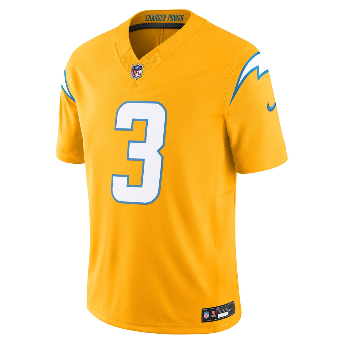 Los Angeles Chargers Derwin James Jr. Gold Alternate Charger Power Vapor F.U.S.E. Limited Football Jersey