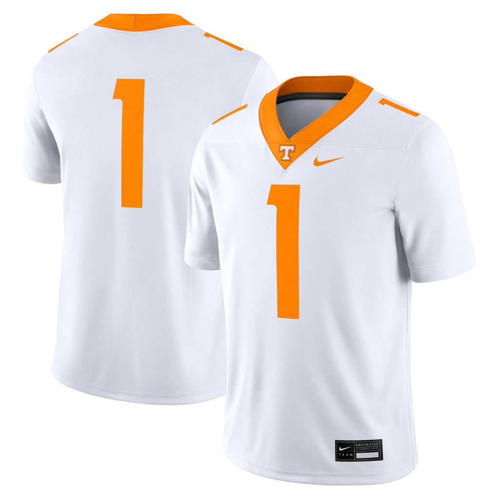 #1 White Tennessee Volunteers Game Jersey