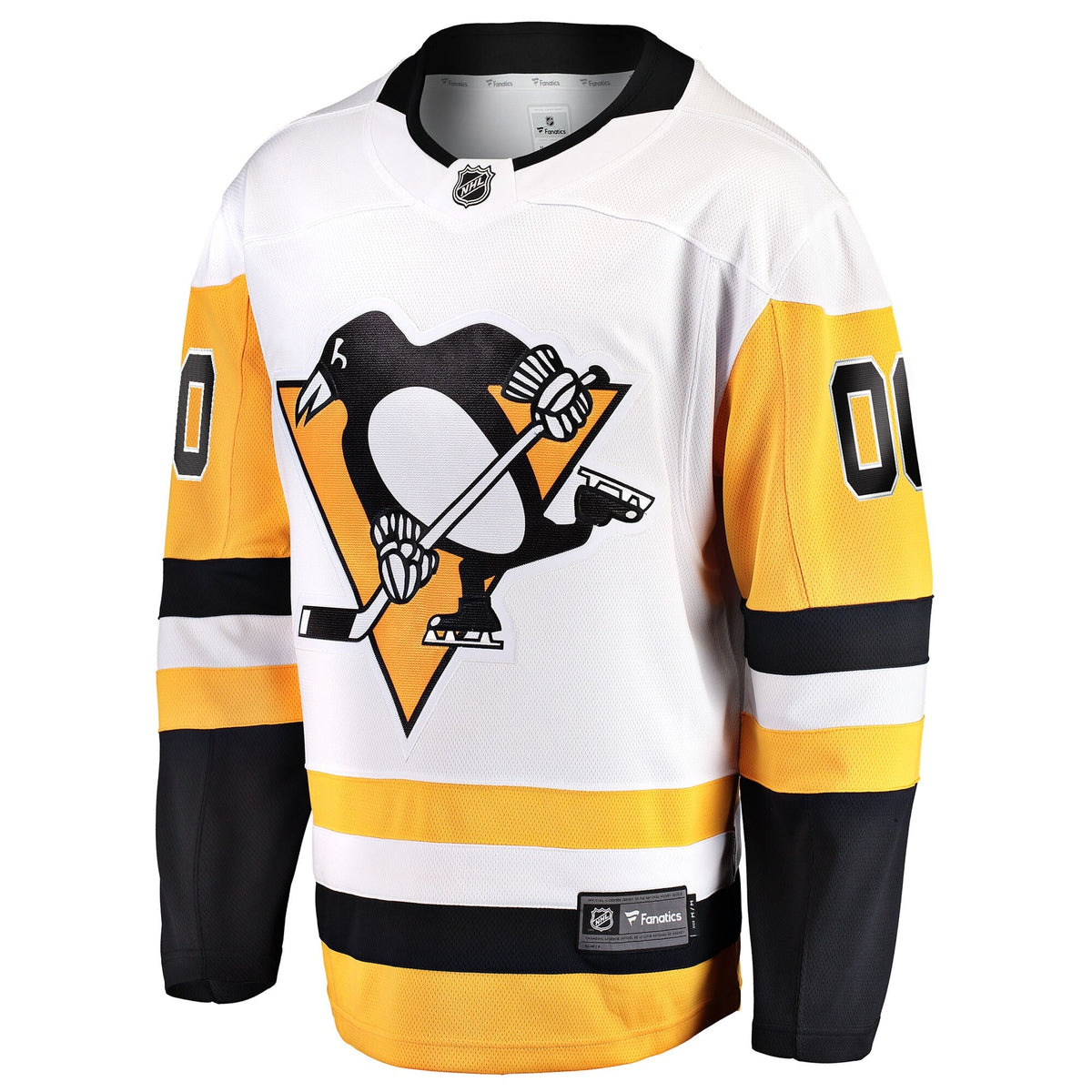 Pittsburgh Penguins White Away Breakaway Custom Hockey Jersey