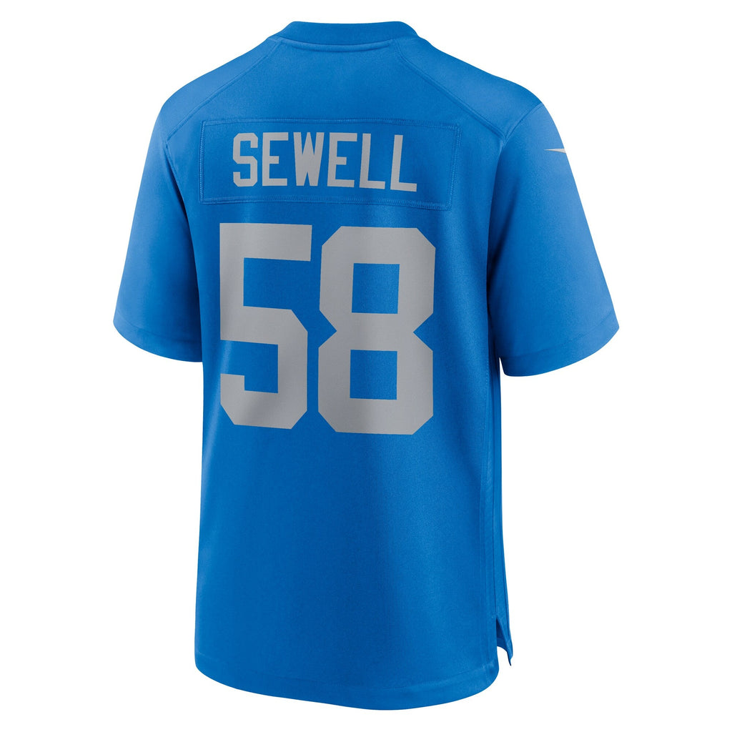 Detroit Lions Penei Sewell Blue Alternate Game Football Jersey