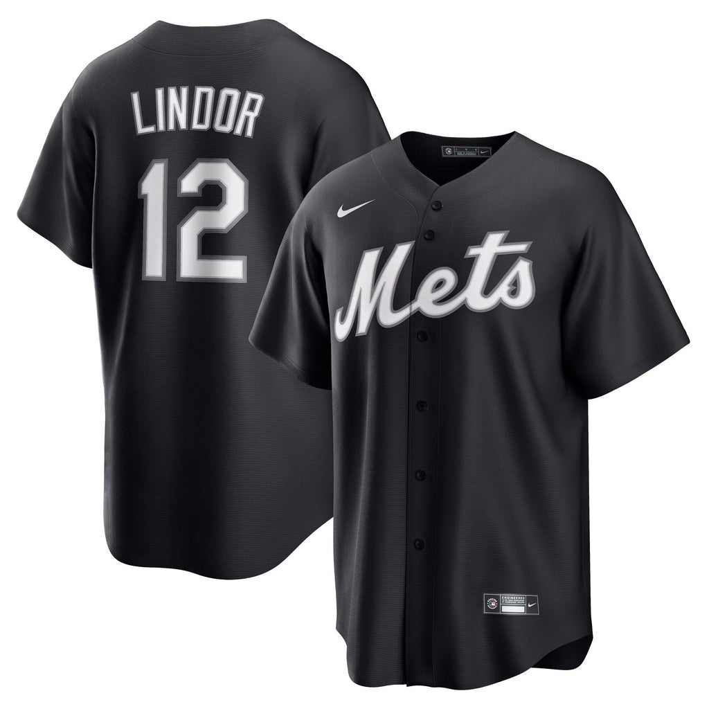 New York Mets Francisco Lindor Black Replica Player Baseball Jersey