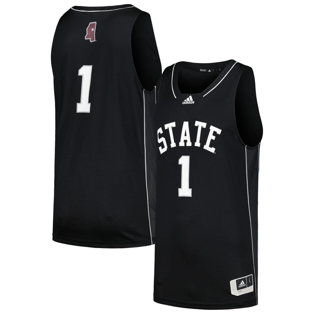 #1 Black Mississippi State Bulldogs Swingman Basketball Jersey
