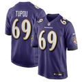 Baltimore Ravens Josh Tupou Purple Team Game Football Jersey
