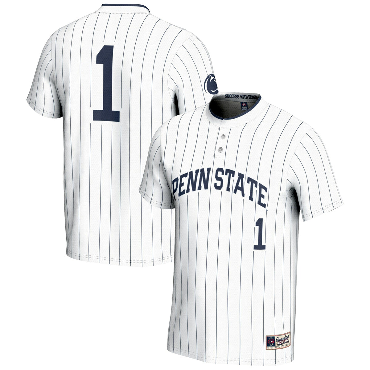 #1 Penn State Nittany Lions Lightweight Softball Jersey - White