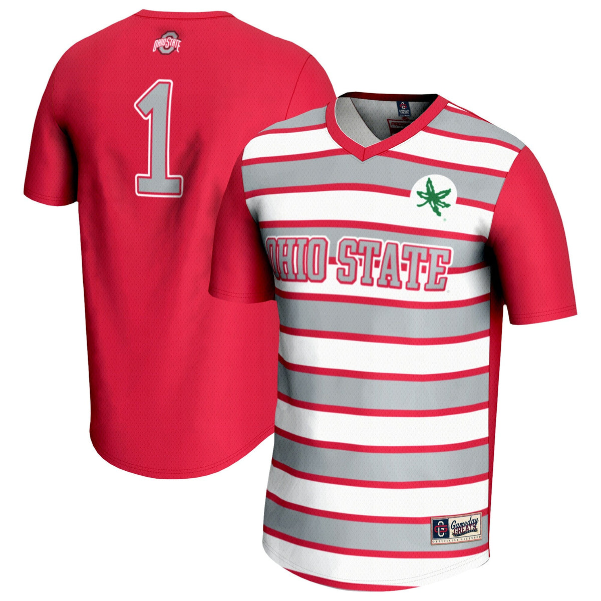 #1 Scarlet Ohio State Buckeyes Lightweight Soccer Fashion Jersey