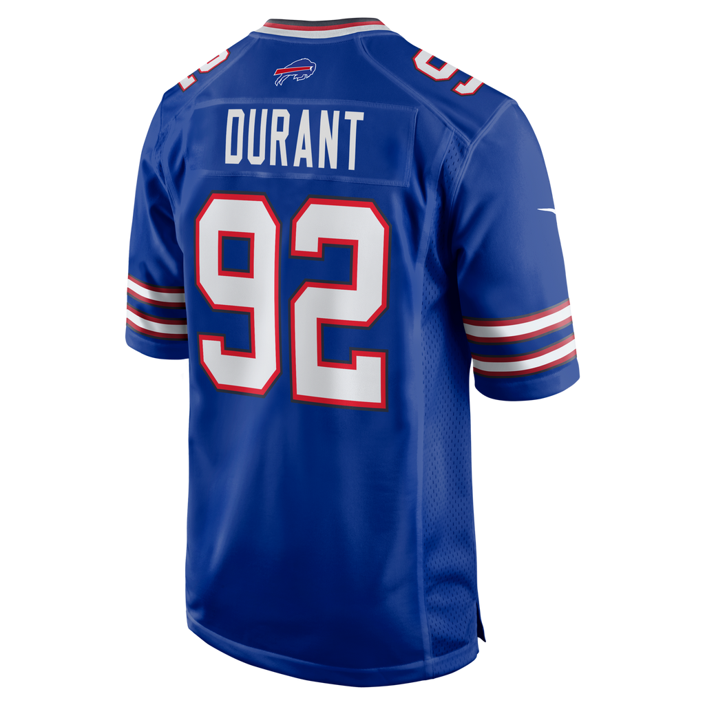 Buffalo Bills Zane Durant Royal Team Game Football Jersey
