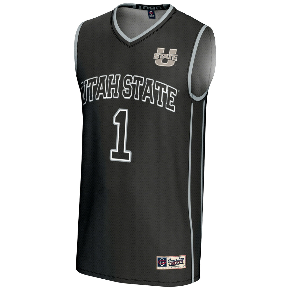 #1 Utah State Aggies Lightweight Basketball Jersey - Black