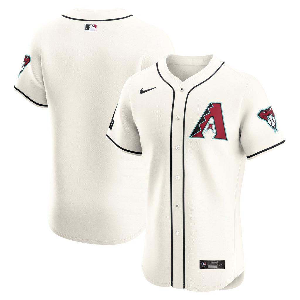Arizona Diamondbacks White Home Elite Patch Baseball Jersey