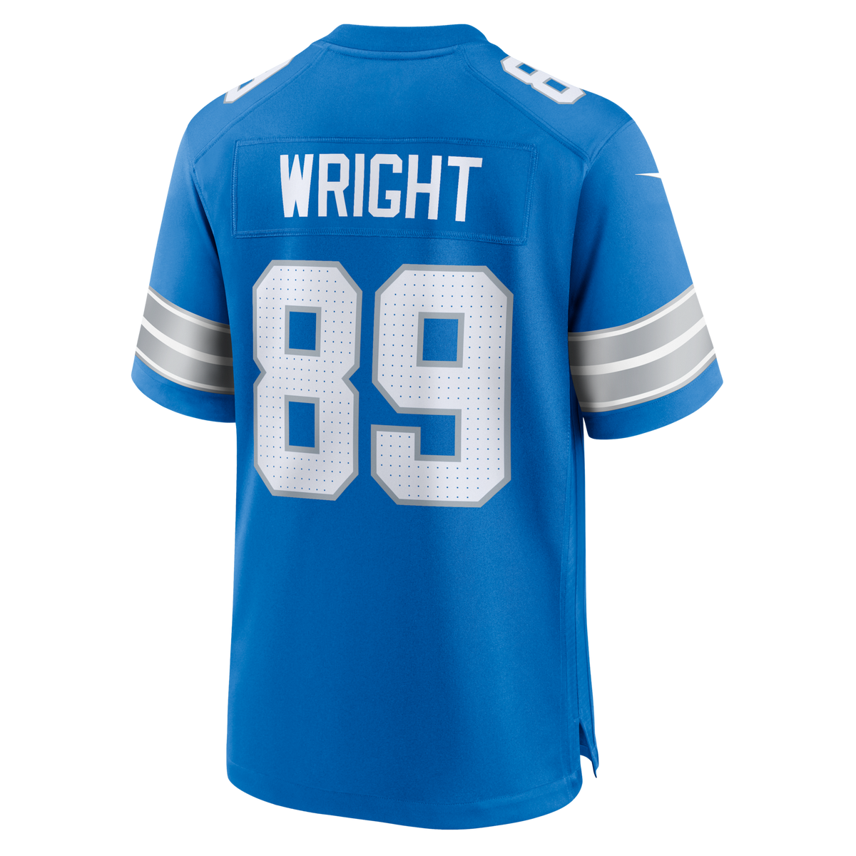 Detroit Lions Brock Wright Blue Team Game Football Jersey