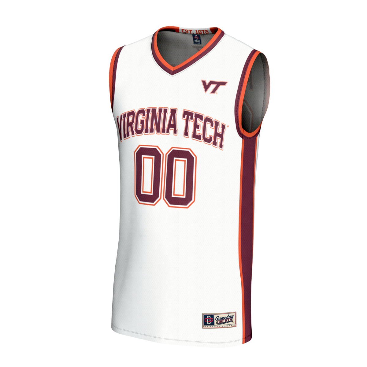 Virginia Tech Hokies Lightweight Collegiate Basketball NIL Pick-A-Player Fashion Jersey - White