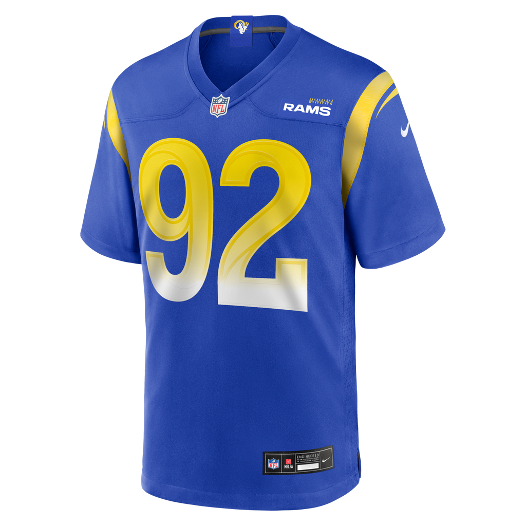 Los Angeles Rams Harrison Mevis Royal Team Game Football Jersey