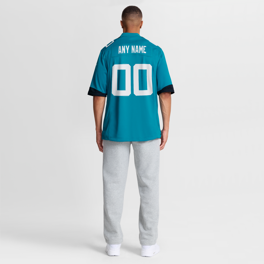 Jacksonville Jaguars Teal Custom Game Football Jersey