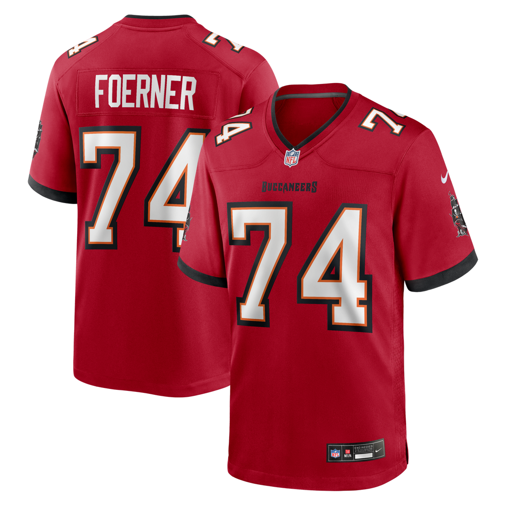 Tampa Bay Buccaneers Marshall Foerner Red Team Game Football Jersey