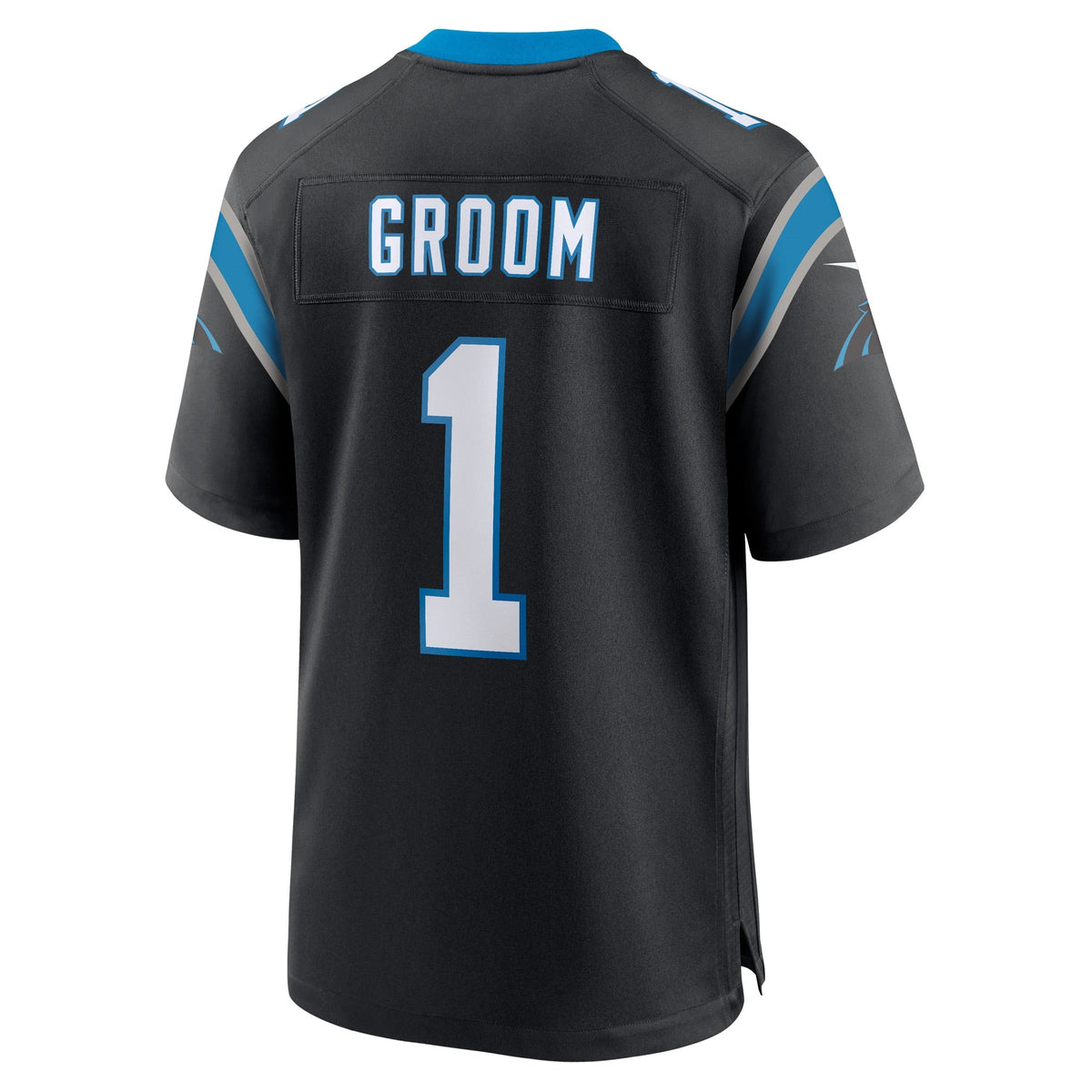 Carolina Panthers Number 1 Groom Black Game Football Jersey
