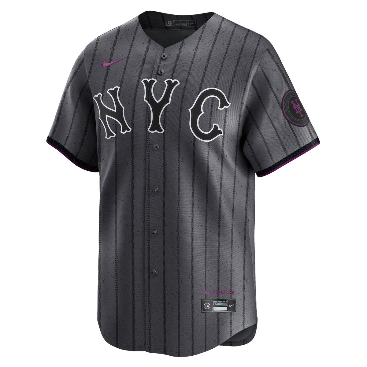 New York Mets Graphite 2024 City Connect Limited Baseball Jersey