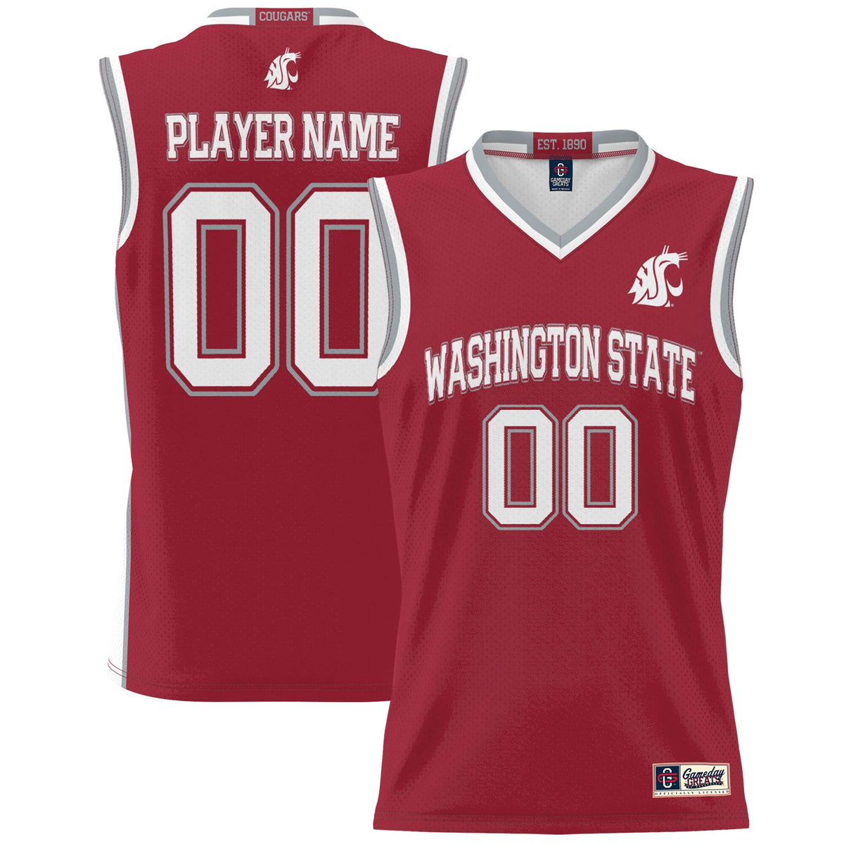 Washington State Cougars NIL Pick-A-Player Basketball Jersey - Crimson