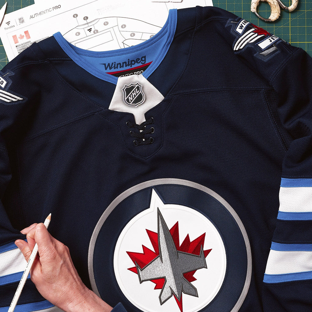 Winnipeg Jets Navy Home Pro Custom Jersey