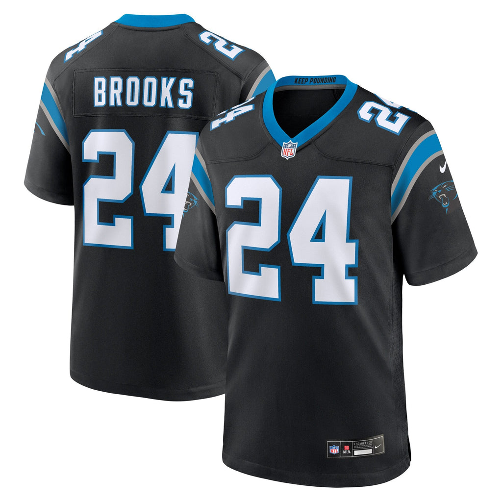 Carolina Panthers Jonathon Brooks Black Game Football Jersey