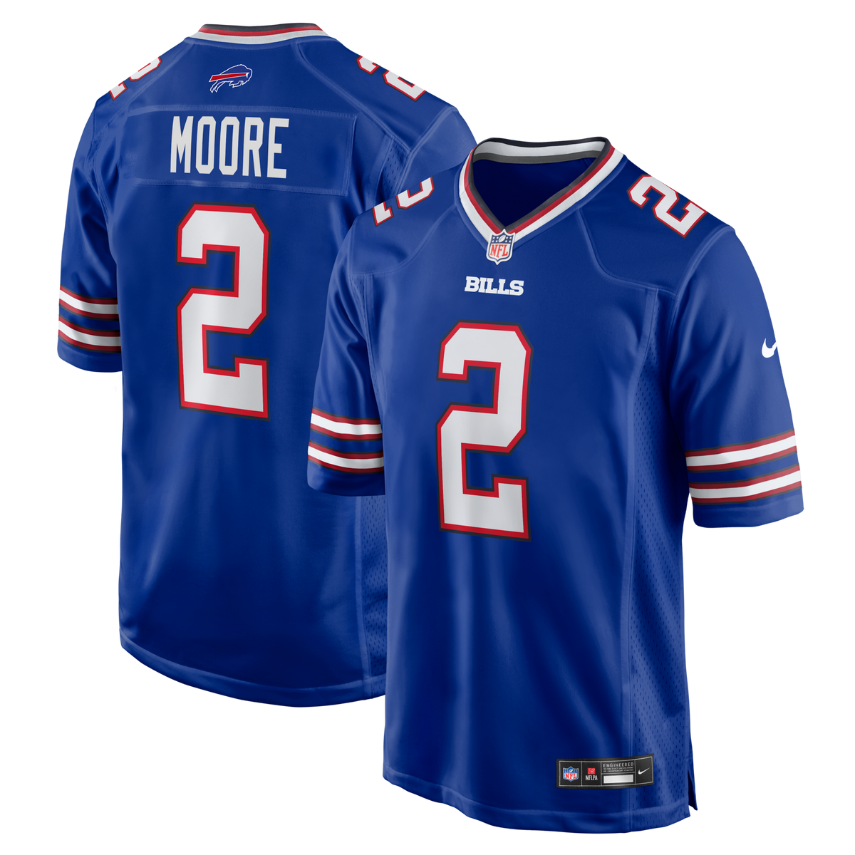 Buffalo Bills D.J. Moore Royal Game Football Jersey