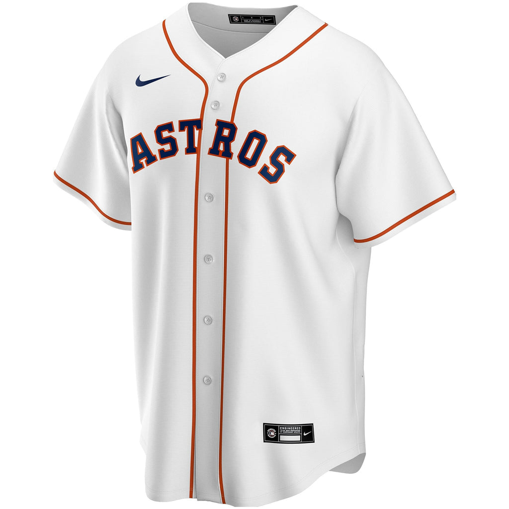 Houston Astros White Home Replica Custom Baseball Jersey
