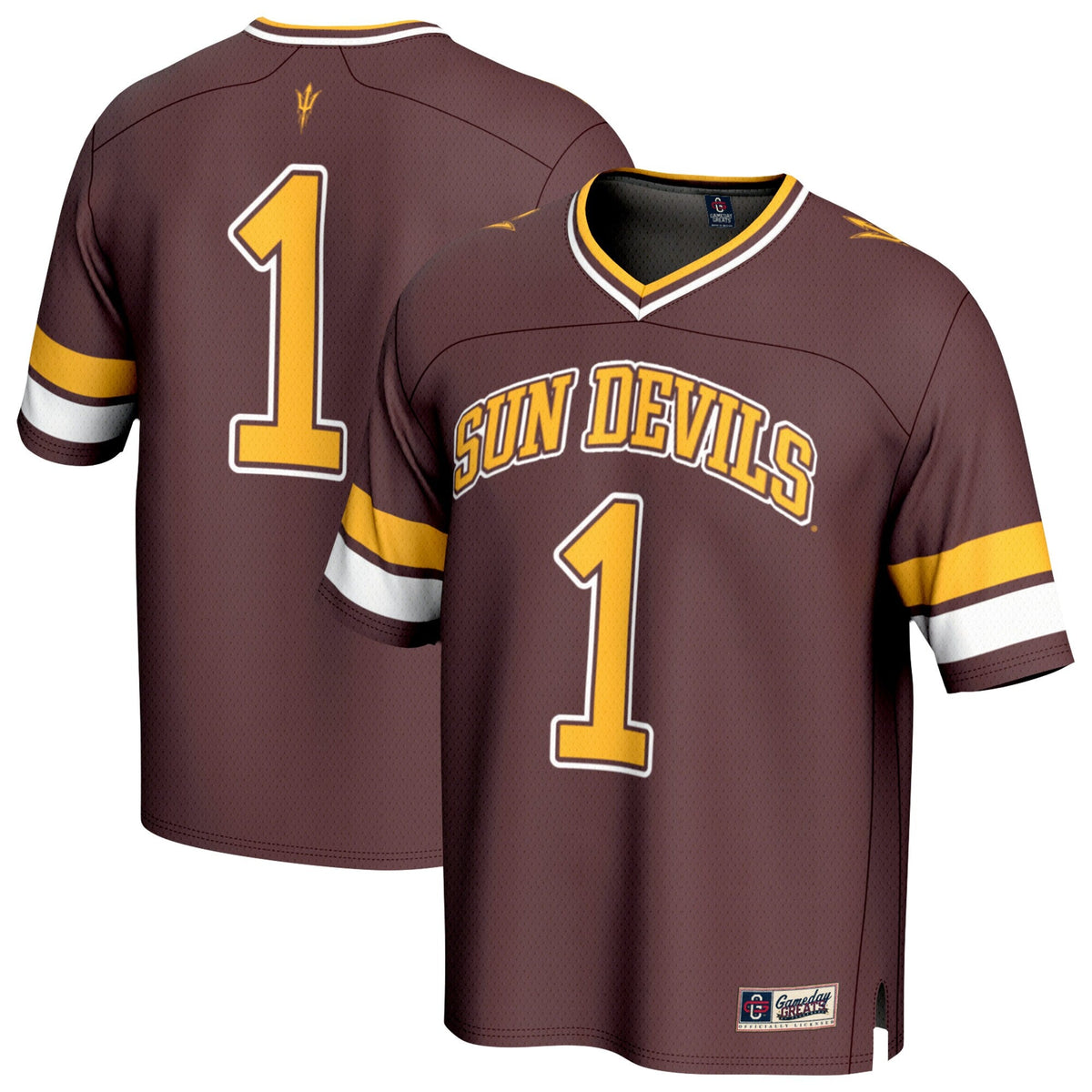 Maroon #1 Arizona State Sun Devils Lightweight Collegiate Football Fashion Jersey