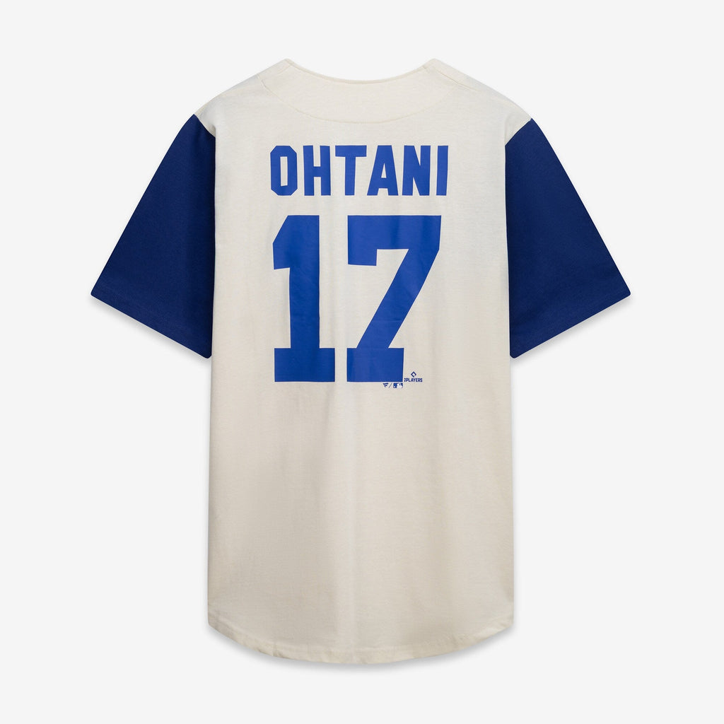 Los Angeles Dodgers Profile Cream/Royal Big & Tall Two-Color Fashion Baseball Jersey