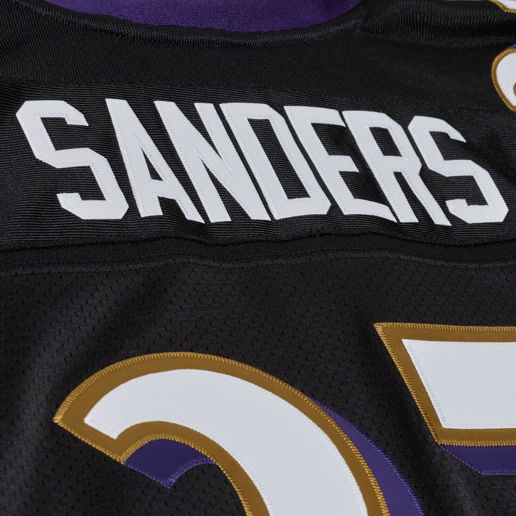 Baltimore Ravens Deion Sanders Black 2005 Throwback Football Jersey