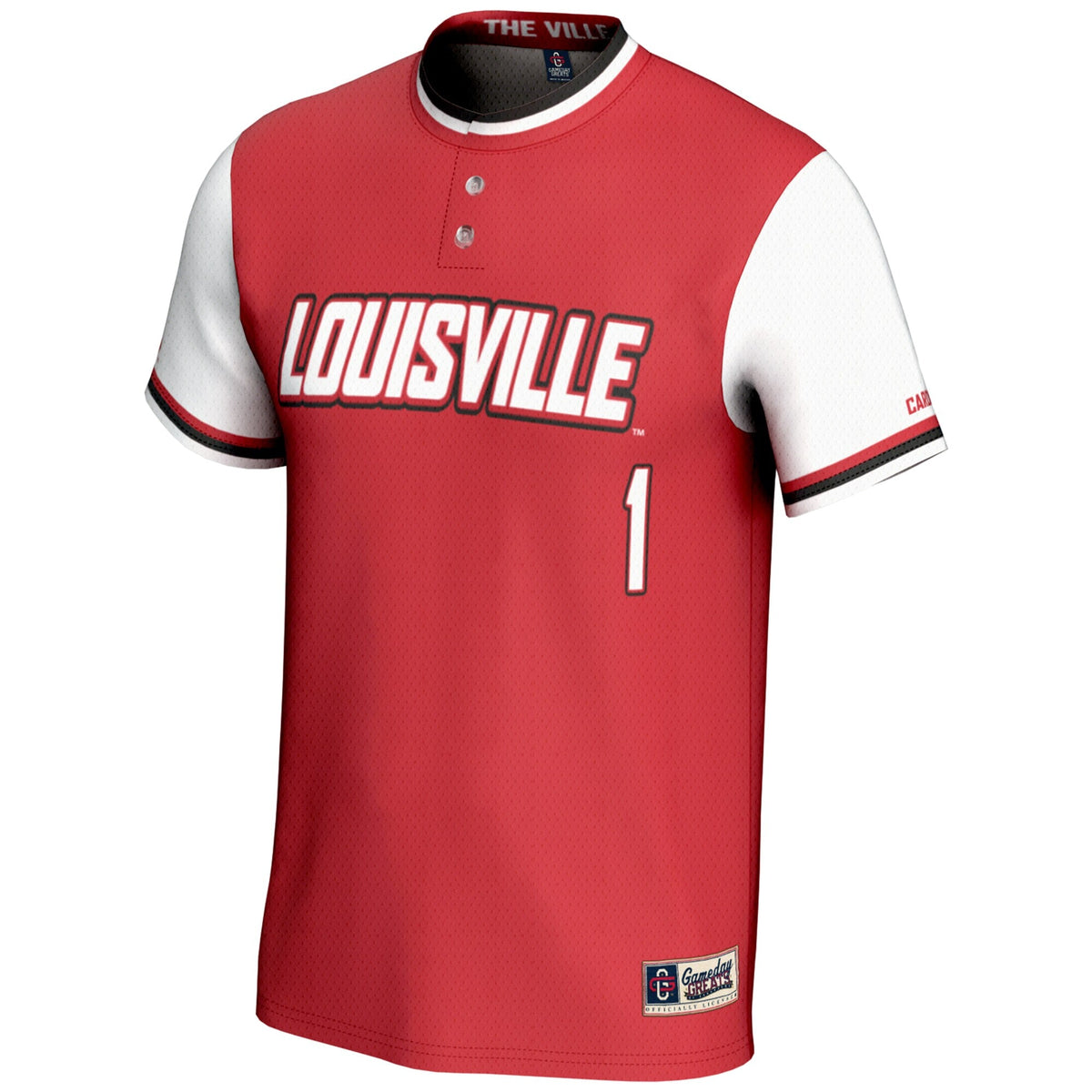 #1 Louisville Cardinals Lightweight Softball Jersey - Red