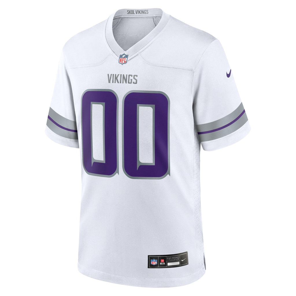 Minnesota Vikings White Alternate Custom Game Football Jersey