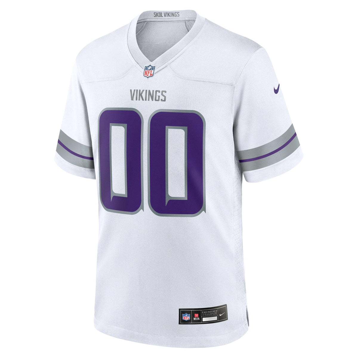 Minnesota Vikings White Alternate Custom Game Football Jersey