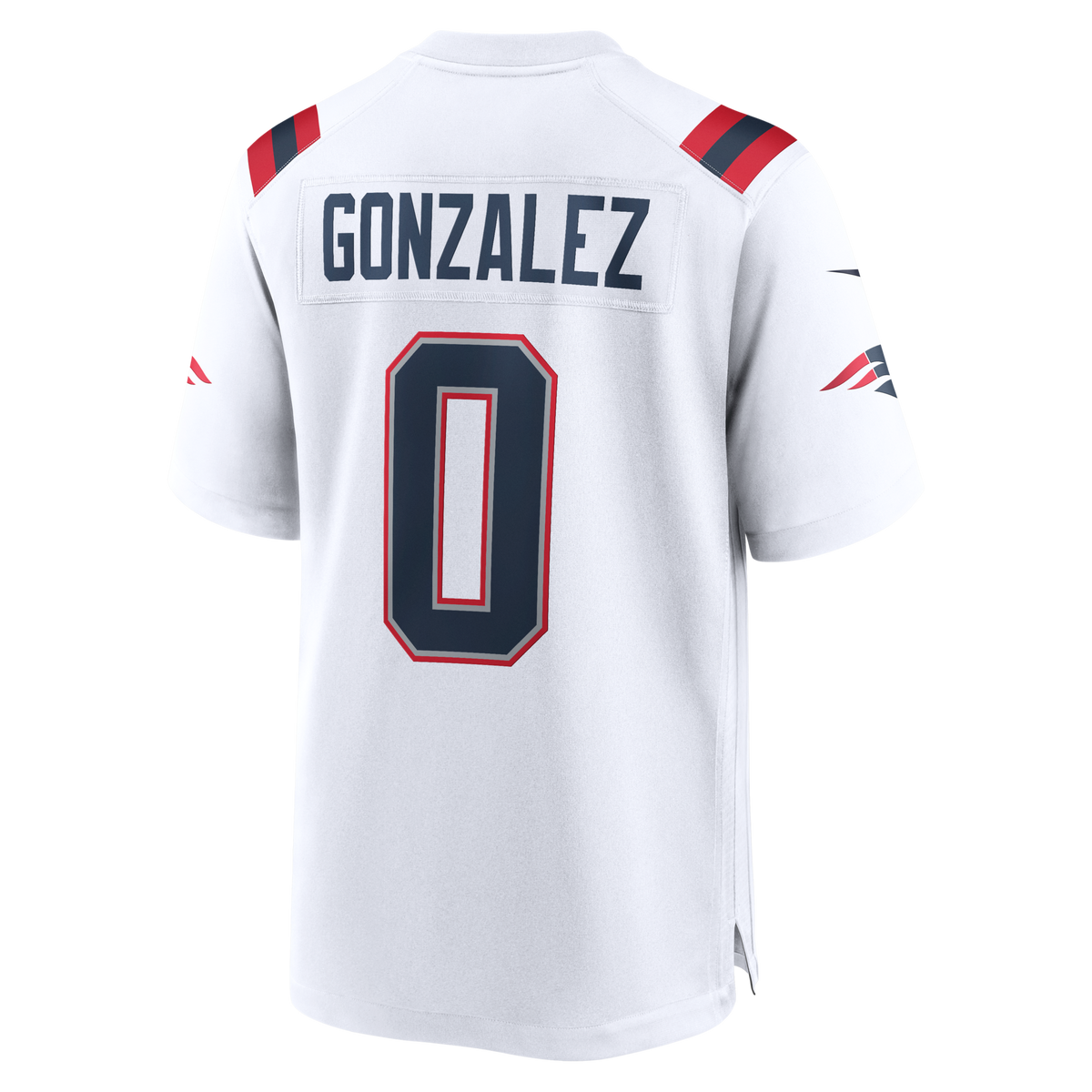 New England Patriots Christian Gonzalez White Game Football Jersey