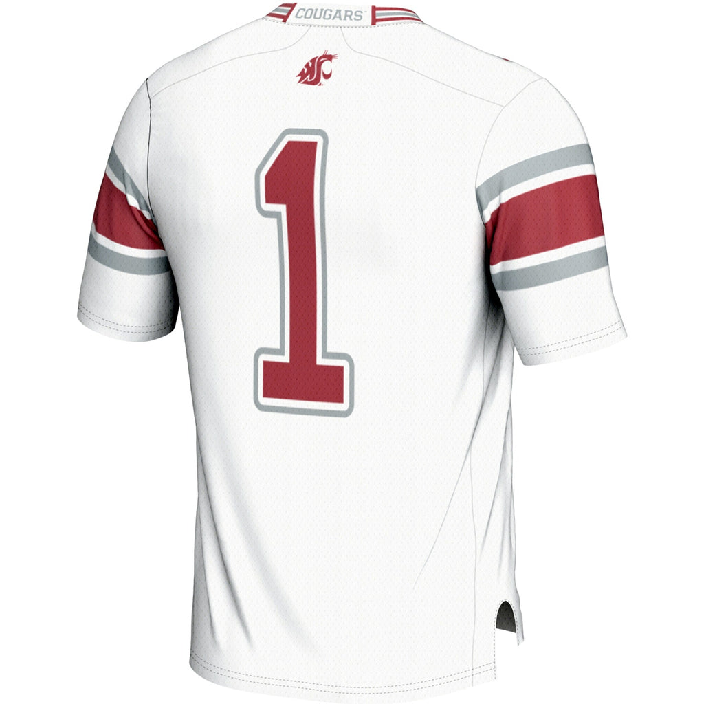 #1 Washington State Cougars Endzone Football Jersey - White